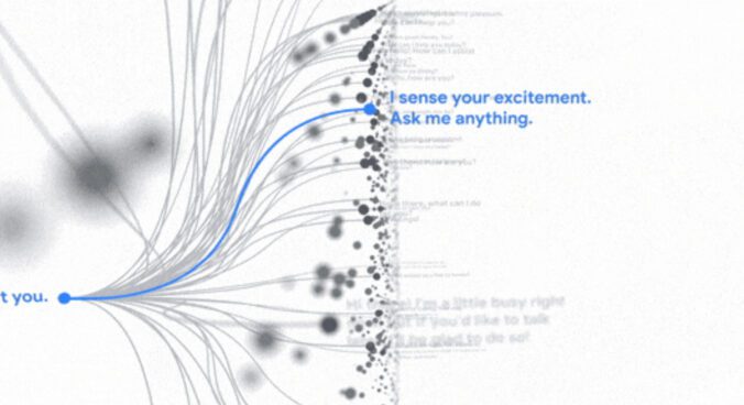 Google's LaMBDA saying "I can sense your excitement. Ask me anything."